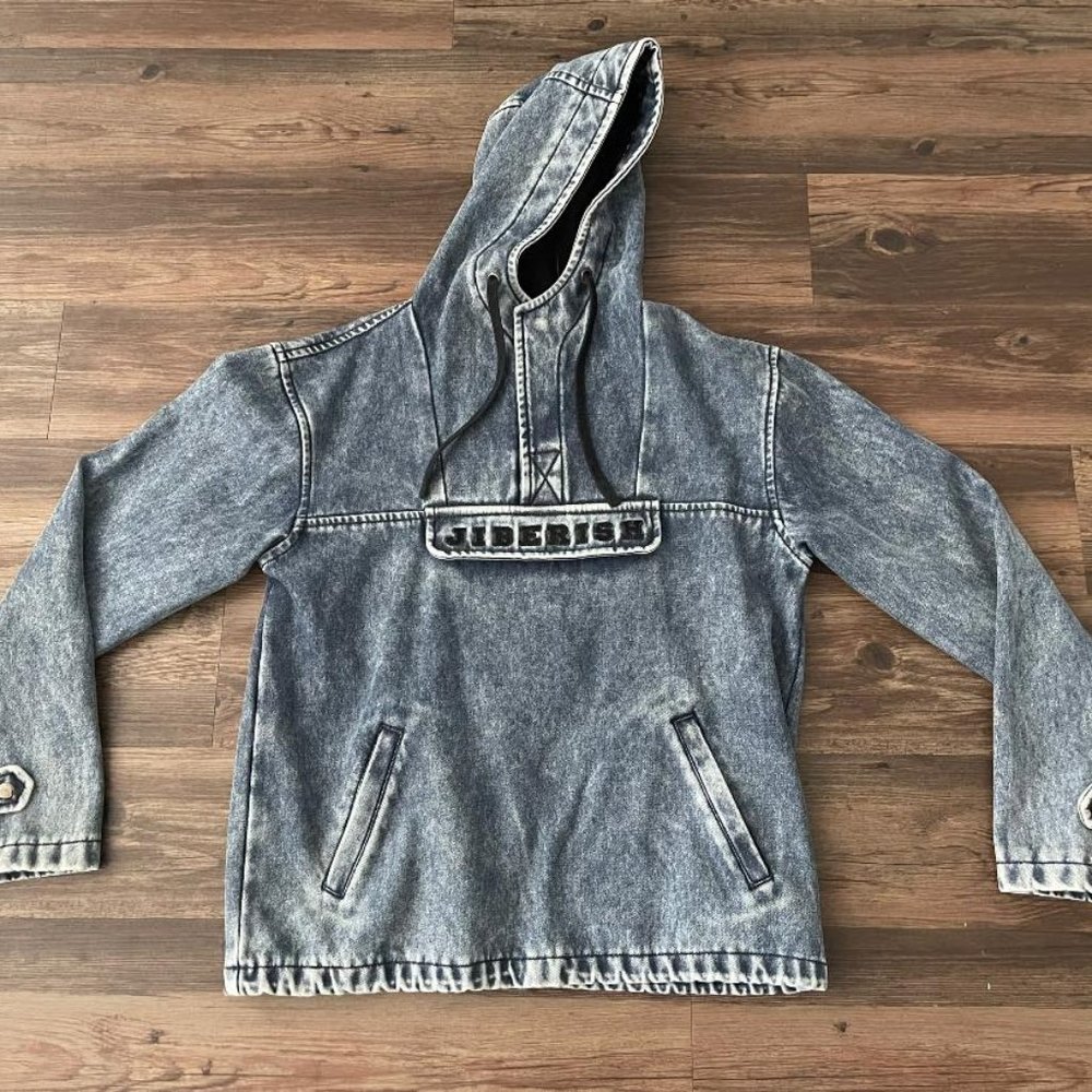 Jiberish Men's Denim Hoodie - Medium - VERY RARE!